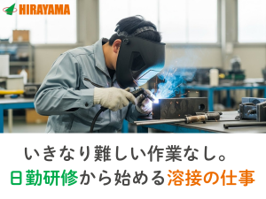2交代／建設機械部品の溶接／未経験スタート多数／土日祝休み
