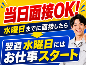 コンパクトカー組立・製造／2交替／最短翌週入社可
