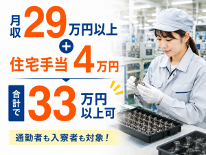 自動車部品の製造スタッフ／手のひらサイズ／2交替