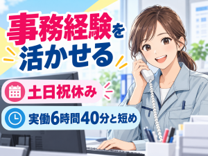 総務経理部での一般事務／電話対応・Excel入力／AT免許必須